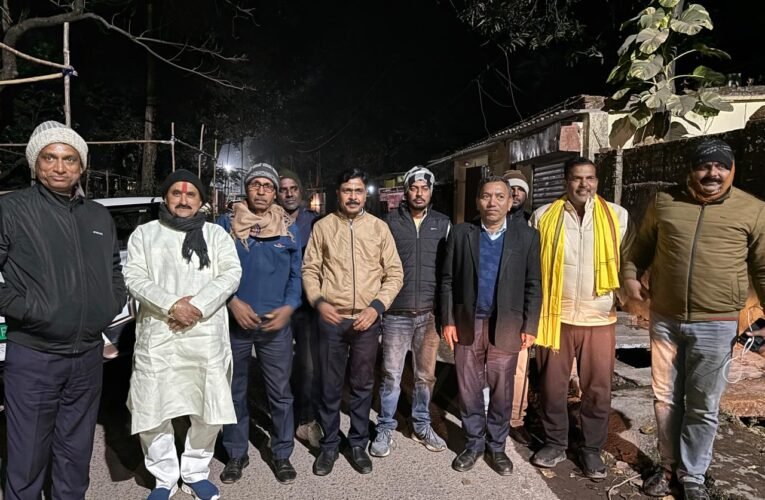 रेलीगढ़ा में आयोजित गोलू राजा के सांस्कृतिक कार्यक्रम स्थल का निरीक्षण