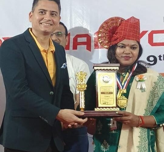 बालूमाथ झाबर की रीना राज प्राइड ऑफ यंग हिंदुस्तान अवॉर्ड से सम्मानित